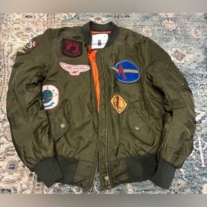 Uncle Ralph Dark Green Bomber Jacket, size Large